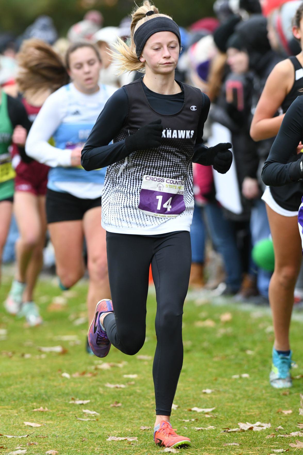 WIAA state cross country photo: Madison Krey, River Valley
